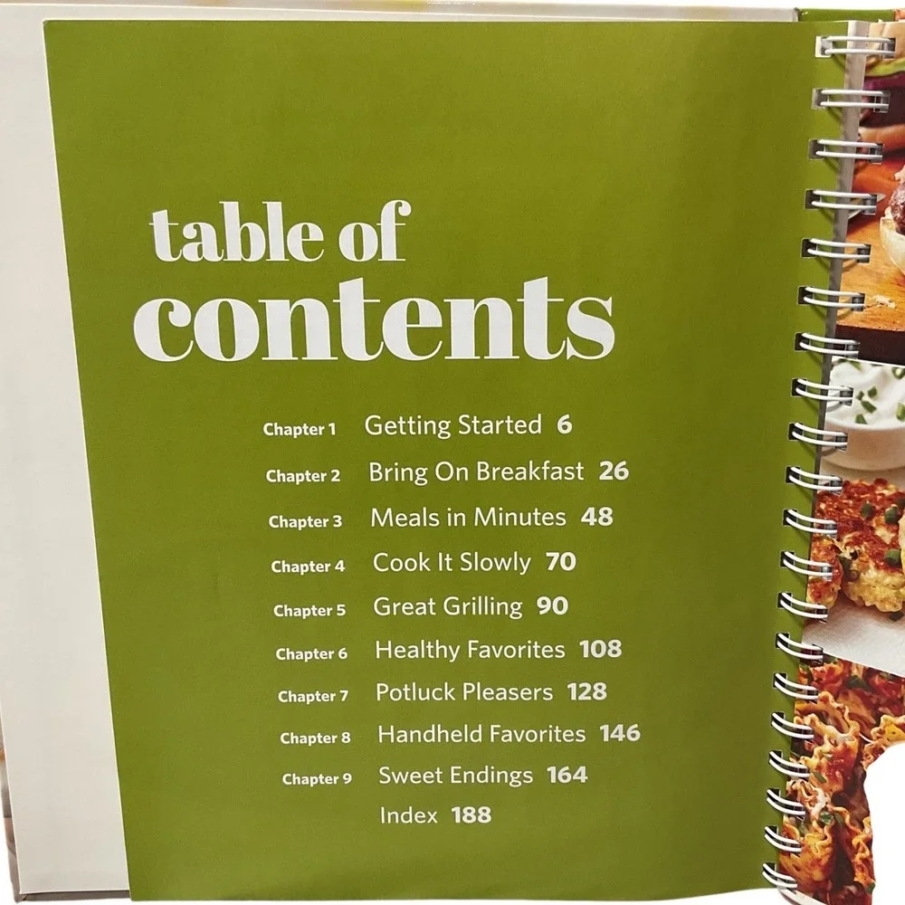 Family Circle Hometown Cooking Spiral Hardcover Cookbook Recipe Book One Size